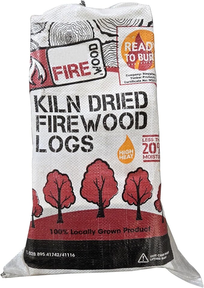 image 1 of 1 Bag Softwood Kiln Dried Firewood Logs Ready To Burn For Outdoor Open Fire Pits