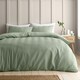 image 1 of Catherine Lansfield Heatset Wave King Duvet Set Mint Green Green | King