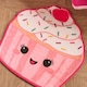 image 3 of OHS Character Novelty Bath Mat Soft Velvet Quick Dry Non-Slip Shower Rug | Pink | Sprinkle the Cupcake