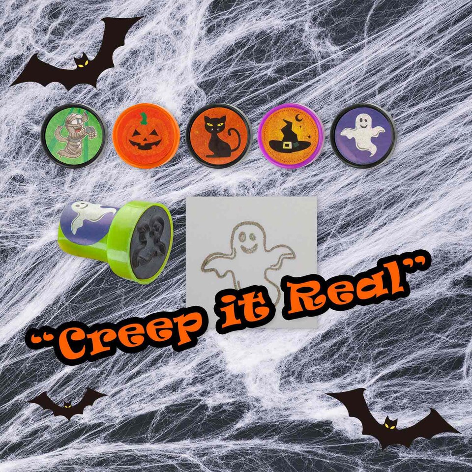 image 1 of PMS Halloween Mini Stampers Spooky Designs - Pack of 8 Multicolour