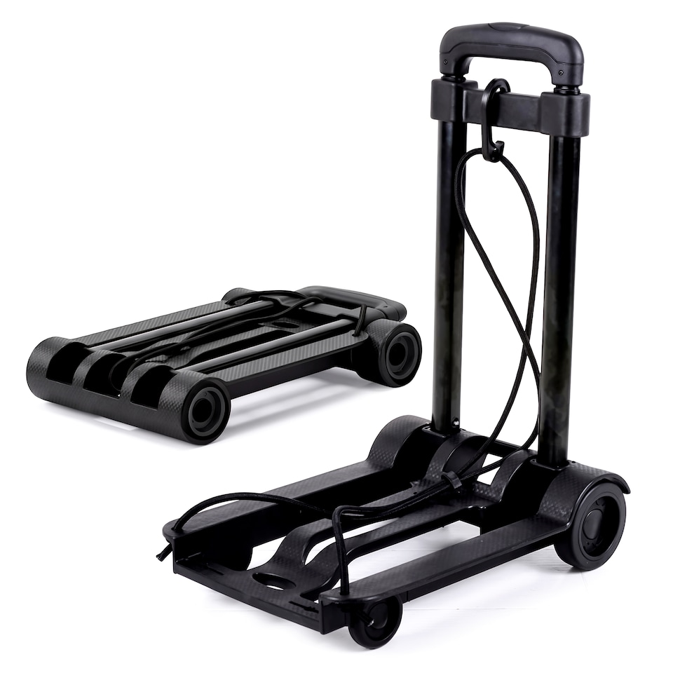 image 1 of GEEZY Folding Hand Truck with 30kg Capacity, Lightweight Luggage Trolley