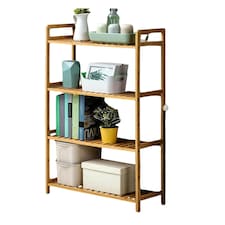 4 Tier Wooden Shelving Rack Brown | One Size