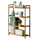 image 1 of 4 Tier Wooden Shelving Rack Brown | One Size