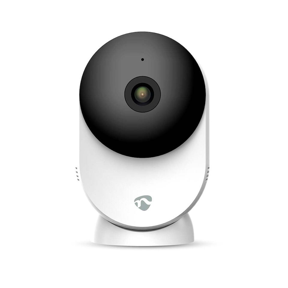 image 1 of NEDIS Smart Indoor Camera, Wi-Fi, 3MP Full HD, Baby & Pet Monitor with Motion & Sound Detection, Night Vision, 110 Degree View, 2-Way Audio, Compatible with Alexa & Google Assistant - White