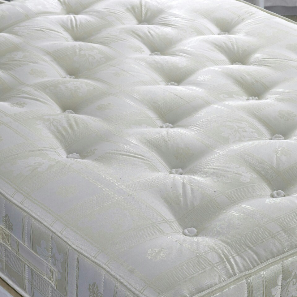 image 1 of Dawson White Wooden Ottoman Bed And Majestic 1000 Pocket Sprung Mattress Double N/A