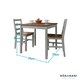 image 4 of Annika Bistro Table in White and Natural Pine Grey