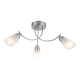 image 3 of COSYLYTE Hallie Bathroom Light 3 Classic Glass Ceiling Light - Brushed Nickel | Silver | Brushed Nickel | 1