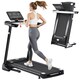 image 1 of HOMCOM 2HP Motorised Treadmill 1-12km/h Folding Frame w/ Wheels Preset Programs