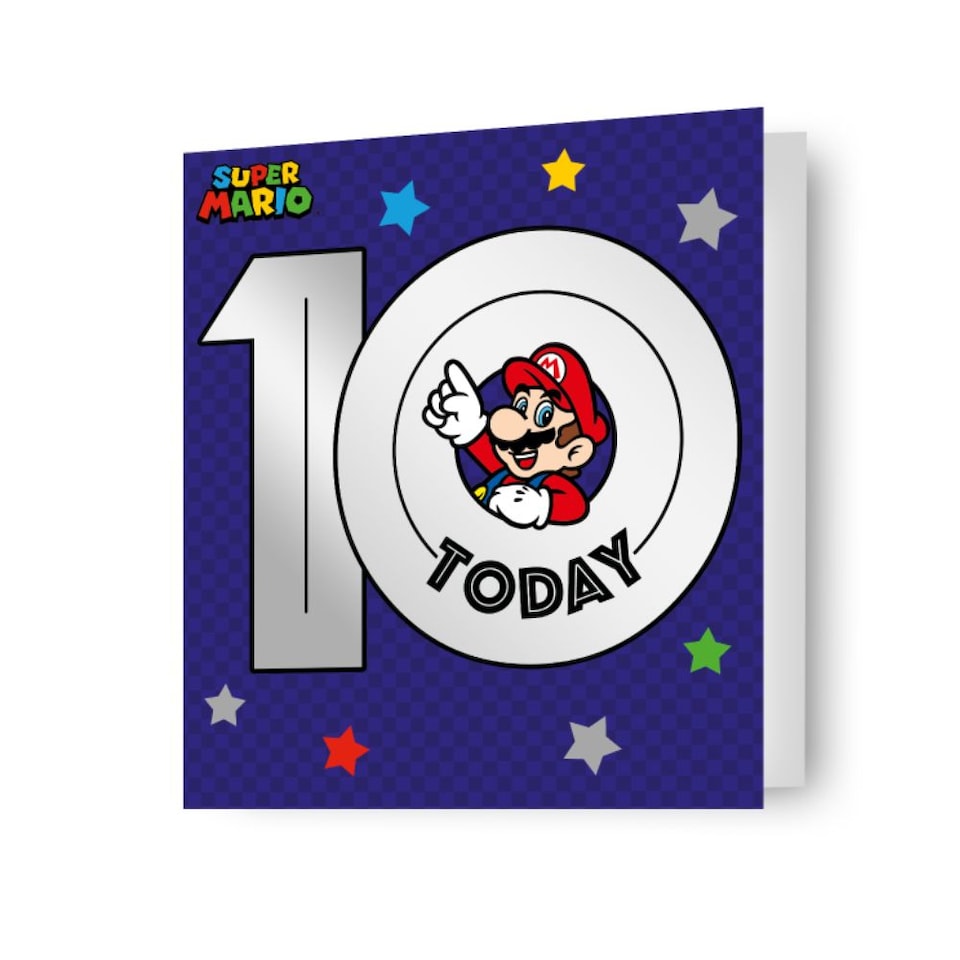 image 1 of Super Mario Age 10 Birthday Card