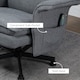image 5 of HOMCOM Swivel Recliner Chair and Footstool, Upholstered Massage Recliner Armchair with Remote Control, Timer and Steel Base, Grey