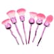 image 1 of Beauty and the Beast-Inspired Rose Makeup Brushes with Glossy Handles | Pink | 1