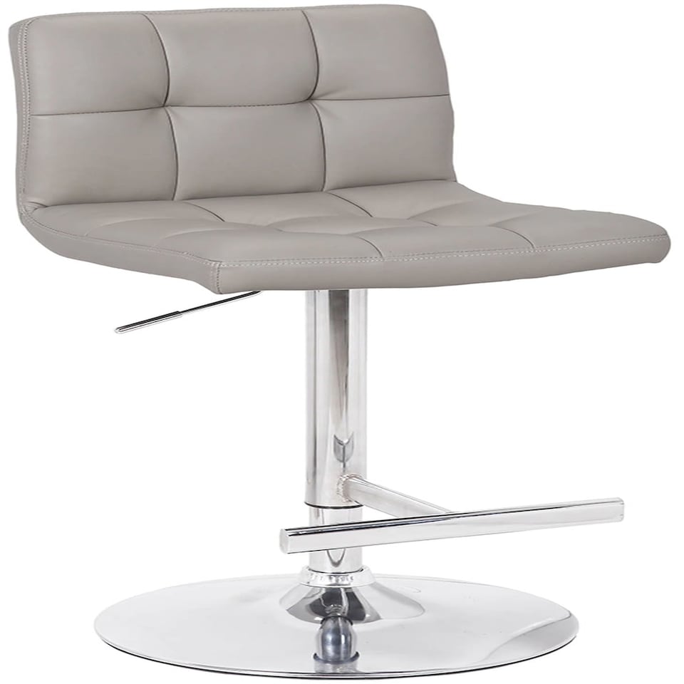 Cuborn Grey Bar Stool Faux Leather Grey