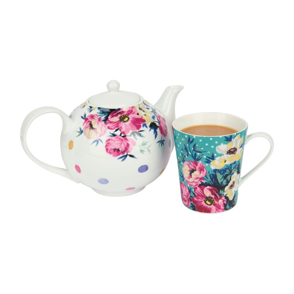 image 1 of Mikasa Clovelly Porcelain 330ml Seafoam Green Conical Mug | Blue