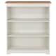 image 4 of Colorado 3 Shelf Low Wide Bookcase - Soft White Finish with Oak Woodgrain Effect Top and Practical Storage | White | Soft White | One Size | 1