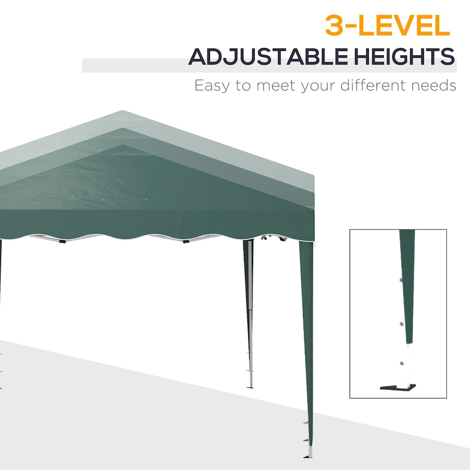 image 1 of Outsunny 3x3(m) Pop Up Gazebo Marquee Tent for Garden w/ Carry Bag Grey