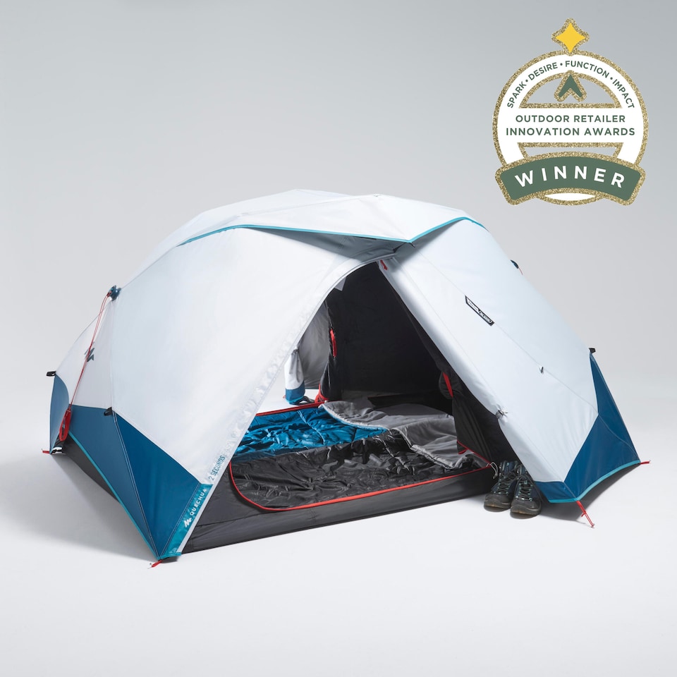 image 1 of Decathlon Instant 2-person camping tent, 2 Seconds Easy Fresh & Black