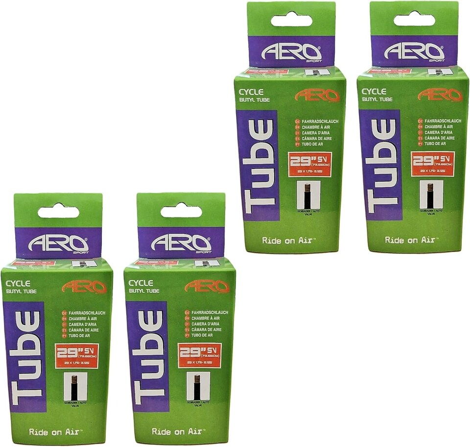 image 1 of AWE Set x 4 Butyl Rubber 29" MTB/E-Bike Inner Tube 29 x 1.75-2.125 Schrader Valve