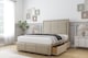 image 4 of Sloomy Lancaster Almond Coniston Divan Bed Base No Drawers With 26 Inch Strutted Headboard & 12 Inch Matching Footboard | Cream | Almond | King | 1