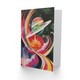 image 2 of Abstract Colourful Planet Space Artwork Galaxy Birthday Card
