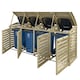 image 1 of Rowlinson Quadruple Bin Store Brown