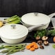 image 5 of Commichef All-In-One Pan, Cast Aluminium Pan with Lid, Cream, 32cm
