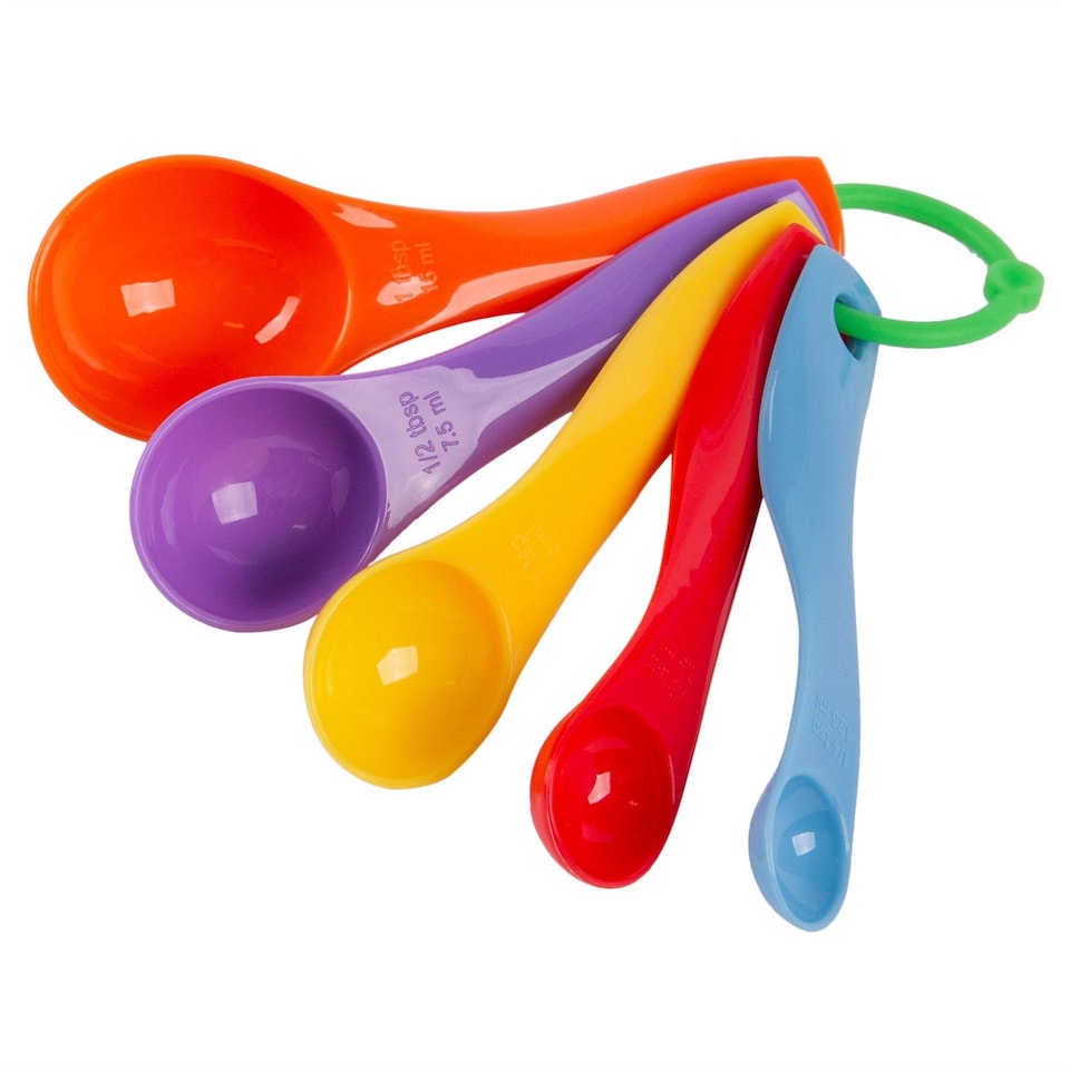 image 1 of Ashley 5pc Polypropylene Measuring Spoons Set - Multicolour | Multi | Multicolour