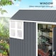 image 4 of Outsunny 7 x 6 ft Metal Garden Shed Outdoor Storage Shed w/ Door, Dark Grey 