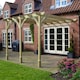 image 3 of Wall Mounted Premium Pergola 3 Posts - Wood - L420 x W720 x H270 cm - Light Green