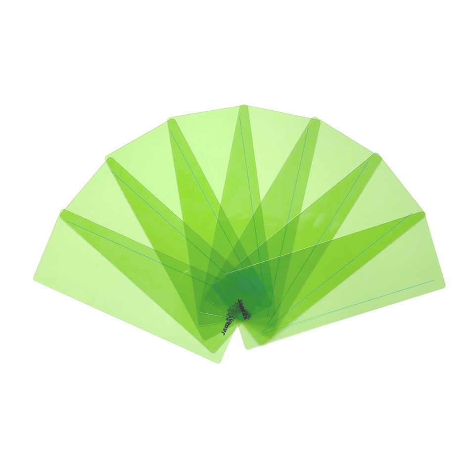 image 1 of Pack of 8 Light Green 210x80mm Dyslexia Overlay Reading Strips  - PET Material, Rounded Corners | Green | Light Green