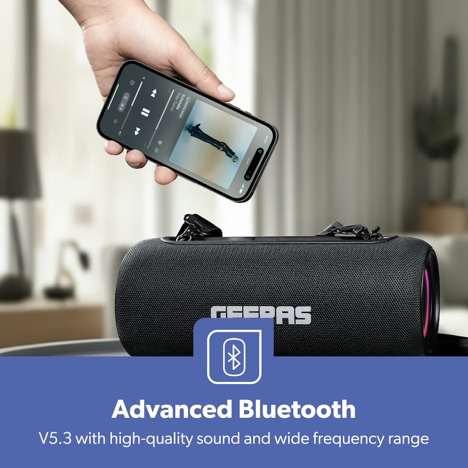 image 1 of GEEPAS Waterproof Bluetooth Speaker | Portable Wireless Speaker