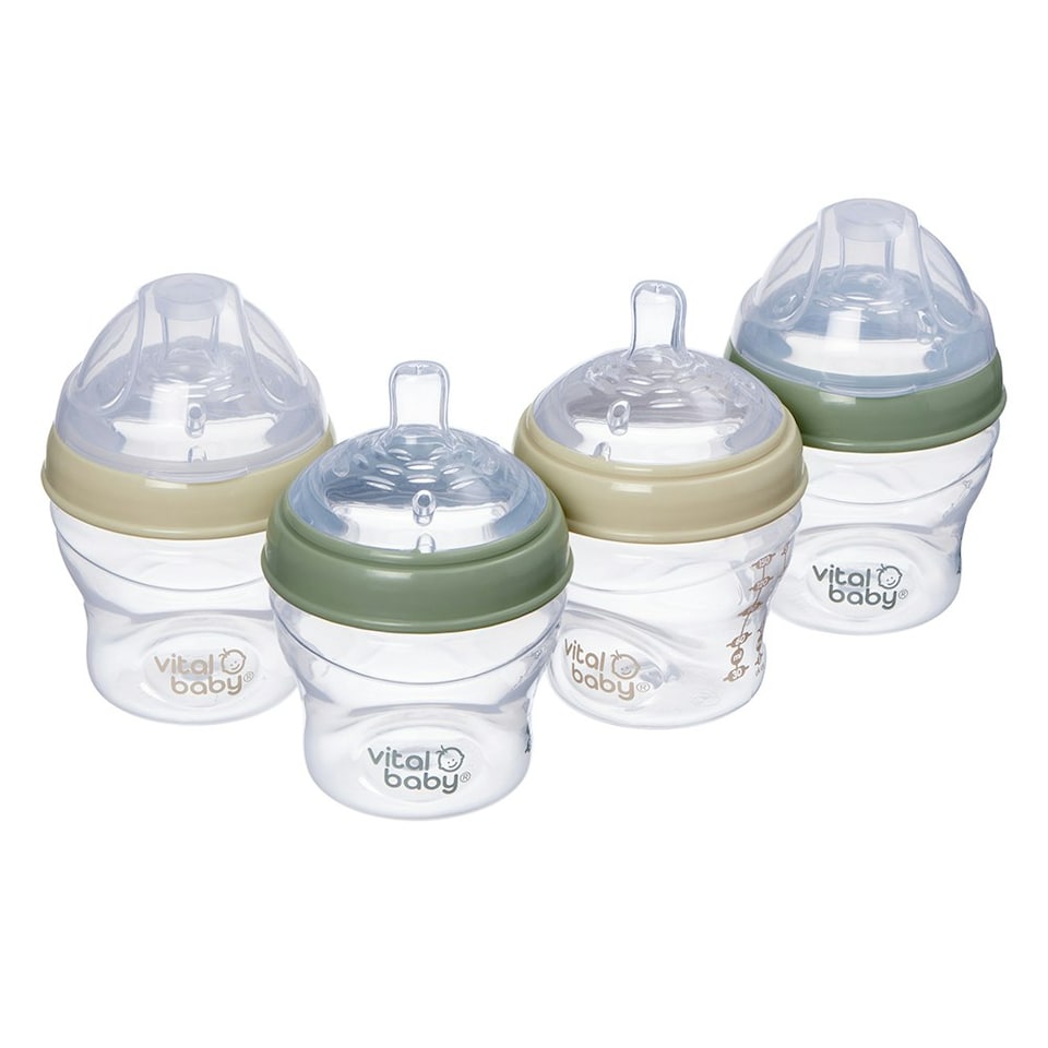 image 1 of Vital Baby Nurture breast like bottle 150ml 4pk Clear | One Size