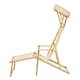 image 4 of Interiors by Premier Cream Lounger, Easy to Clean Outdoor Lounger Chair, Weather-resistant Chaise Lounge, Space-saver Sun Lounger
