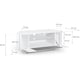 image 9 of Centurion Supports Hampshire Corner-Friendly Gloss White with Black Contrast Beam-Thru Remote Friendly Door 26"-50" Flat Screen TV Cabinet White