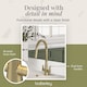 image 5 of Situla Kitchen Mono Mixer Tap Dual Lever Brushed Brass 398mm | Copper | Brushed Brass | 1