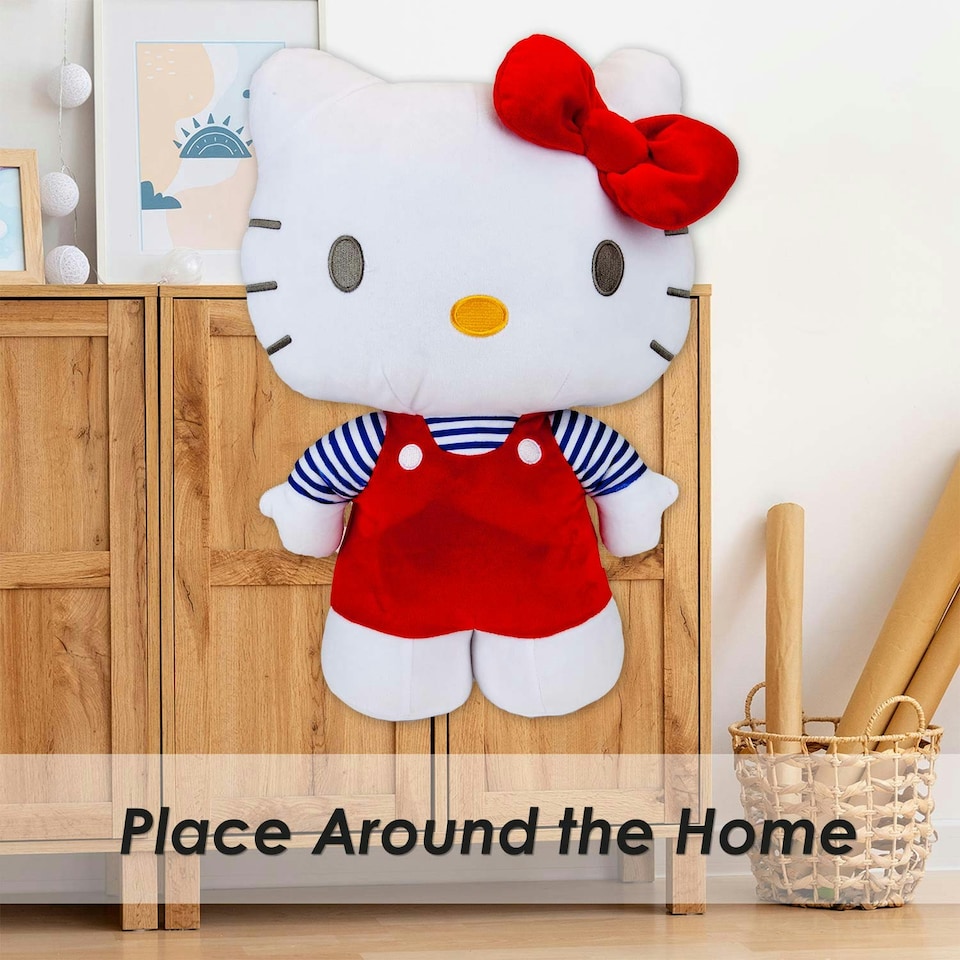 image 1 of Hello Kitty Soft Toy Large Plush Red Cute Plush Huggable Cuddly 50cm Red