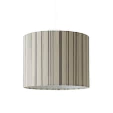 ValueLights Hallie Natural Small Stripe Ceiling Lamp Shade & Bulb | Multi