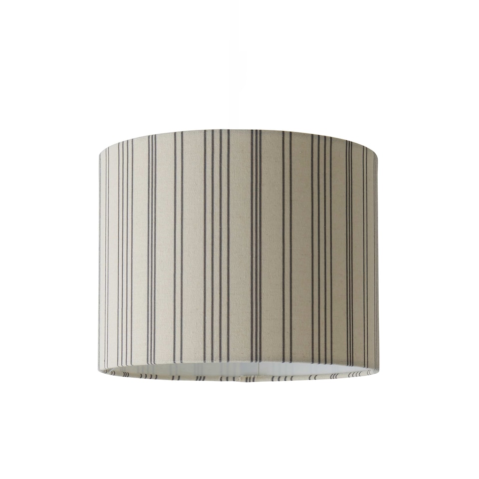 image 1 of ValueLights Hallie Natural Small Stripe Ceiling Lamp Shade & Bulb | Multi