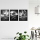 image 3 of Set of 3 Tree Hill Black White Photographs Countryside Landscape Wall Art Print A4