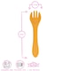 image 3 of Tiny Dining Baby Silicone Weaning Fork - Ochre Orange