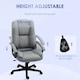 image 3 of HOMCOM Swivel Executive Office Chair Mid Back Chair w/ Arm, Grey