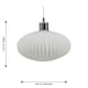 image 6 of Set of 2 Baton - White Ribbed Glass Easy Fit Pendant Shades | White | Medium | 2