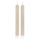 image 1 of Luxe Collection Natural Glow Ribbed Taper Candles - Wax - L2 x W2 x H24 cm - Taupe