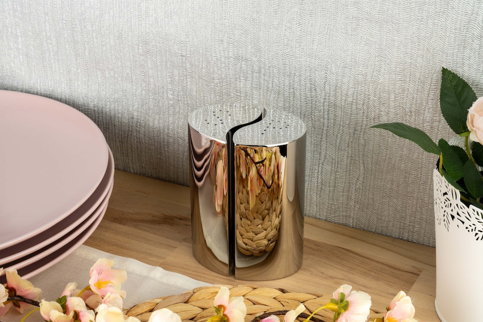image 1 of Grunwerg Condimates 2 Piece Salt & Pepper Shakers, Mirror Finish, 15cm