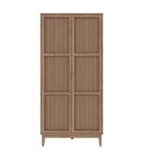 Bordeaux 2 Door Wardrobe - MDF - L55.7 x W85 x H181 cm - Oak Brown