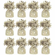 Gold Foil Balloon Weights - Pack of 12