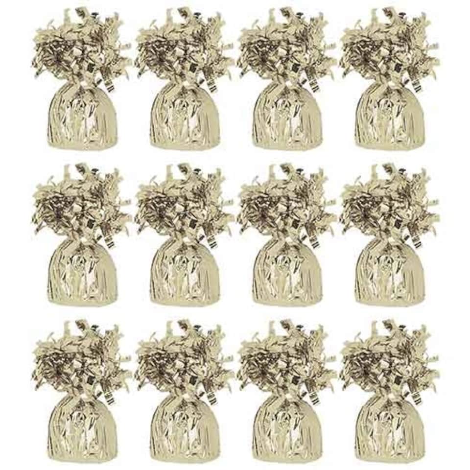 Gold Foil Balloon Weights - Pack of 12