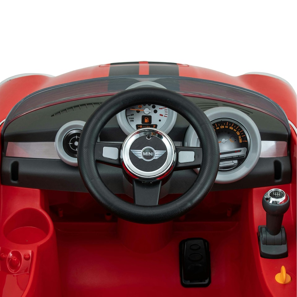 image 1 of Rollplay Mini Cooper S Roadster 6 Volt Car with Remote Control - Red