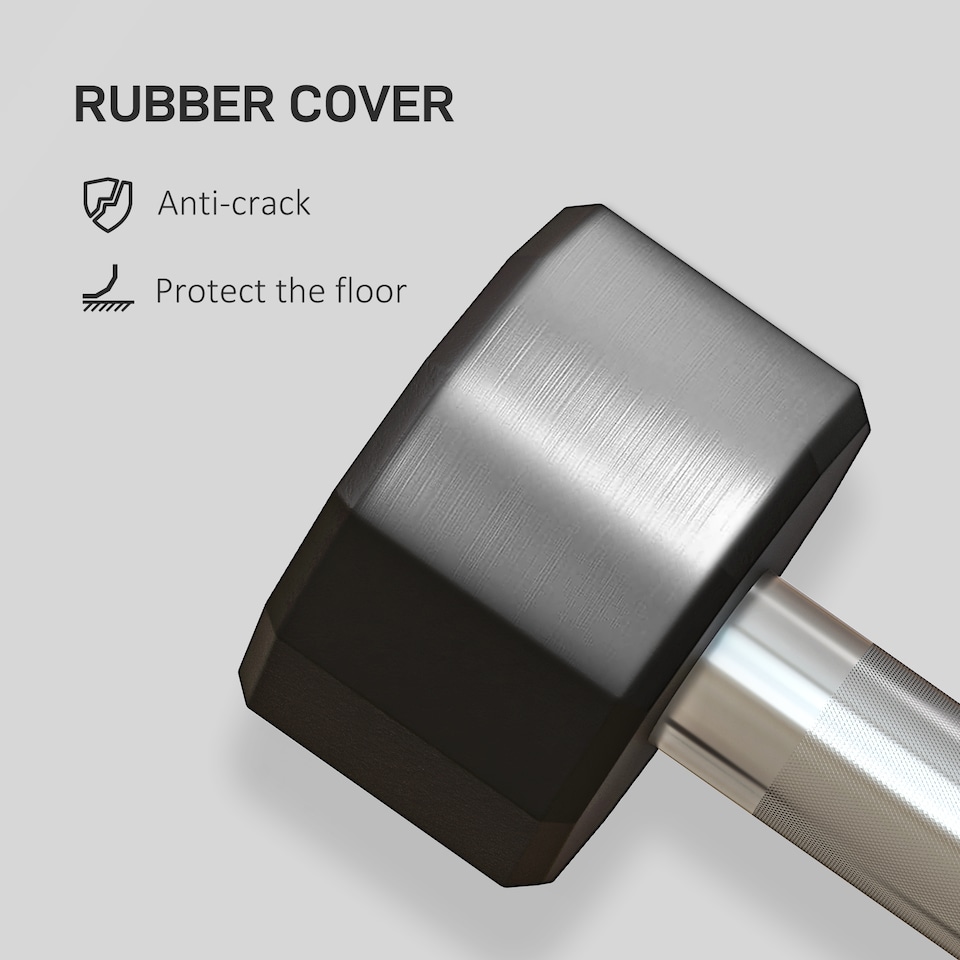 image 1 of SPORTNOW Dumbbells Weights Set with 12-Sided Shape and Non-Slip Grip, 2 x 2kg