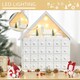 image 4 of HOMCOM 24-Drawer Wooden Christmas Advent Calendar, Wooden Light-Up Decoration