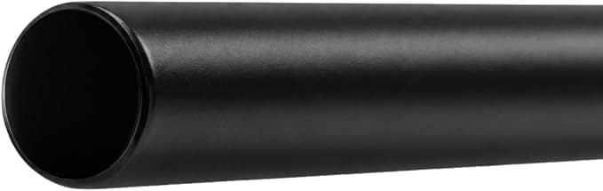 Lister Cartwright 19mm Obsidian Black Extendable CurtainPole 120-210cm - Metal Curtain Pole Rod for Windows